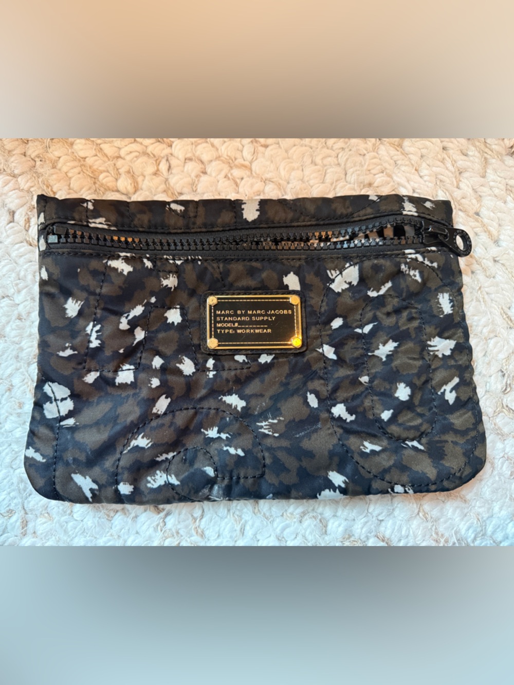 Marc by Marc Jacobs Black and White Quilted Zip Bag
